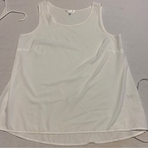 Time and tru white sleeveless polyester top Euc med 8-10 classic